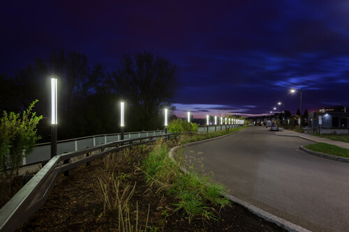 How LED Lighted Bollards Make Bicycle Lanes Safer