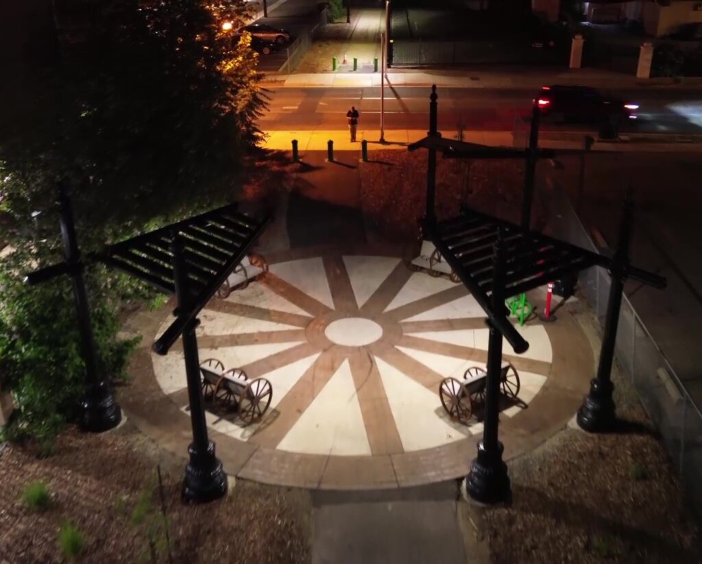 Butterfield shade structure drone photo 1